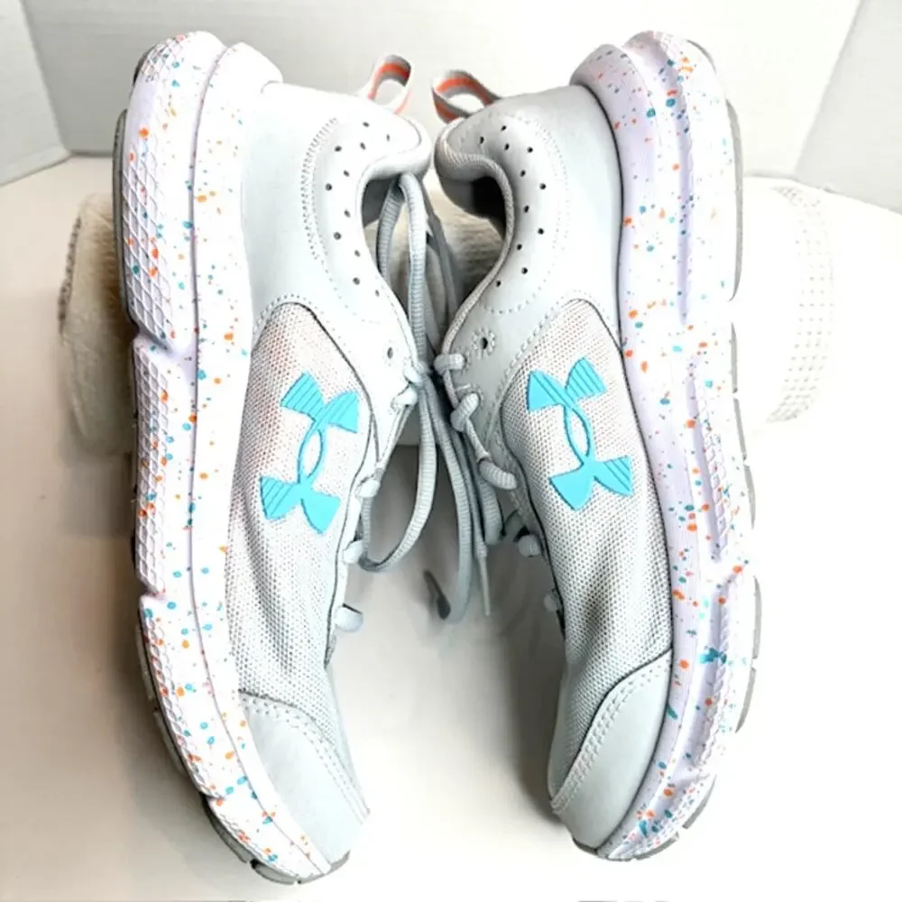 Under Armour Charged Assert 10 Paint Splatter Shoes Women’s 7.5 Gray